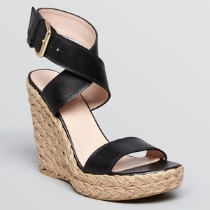 Stuart Weitzman x-ray wedge sandal- 6.5